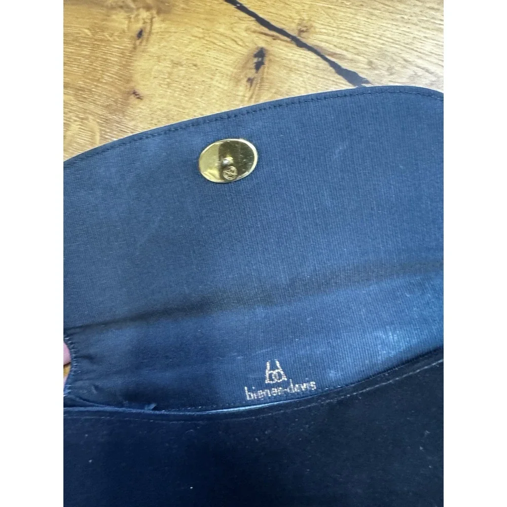 Bienen-Davis Vintage Black‎ Evening Bag with Saks Fifth Avenue Mirror